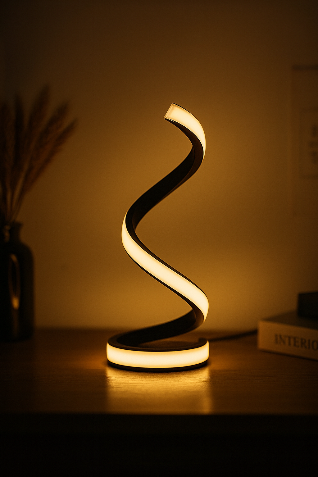 Solara LED Spiral Table Lamp