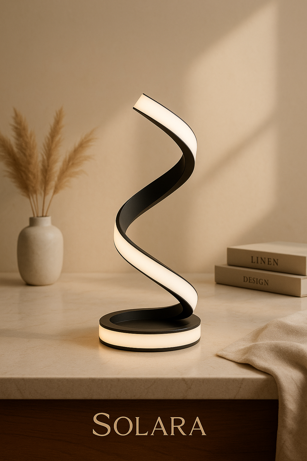 Solara LED Spiral Table Lamp